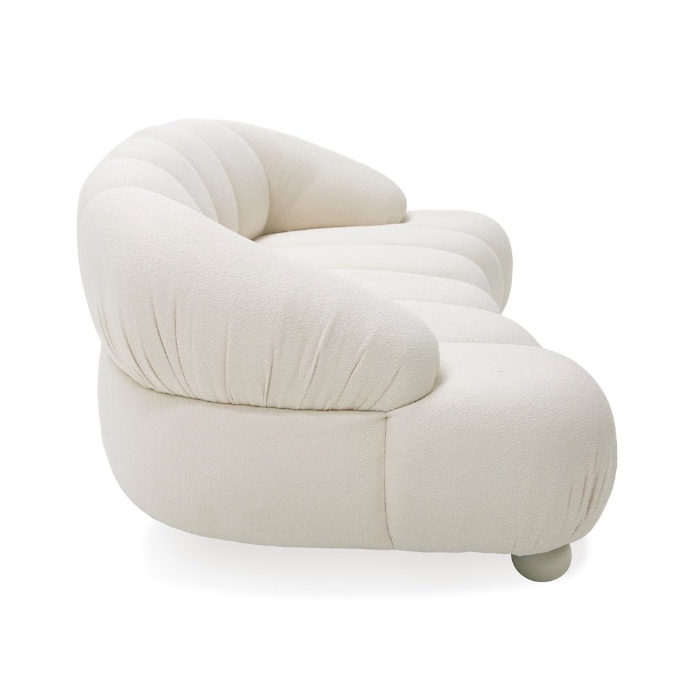 Divani Casa Duran - Contemporary White Fabric Loveseat Sofa. Picture 2