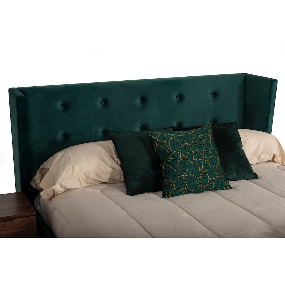 Nova Domus Durango - Queen Modern Green and Walnut Bed. Picture 4