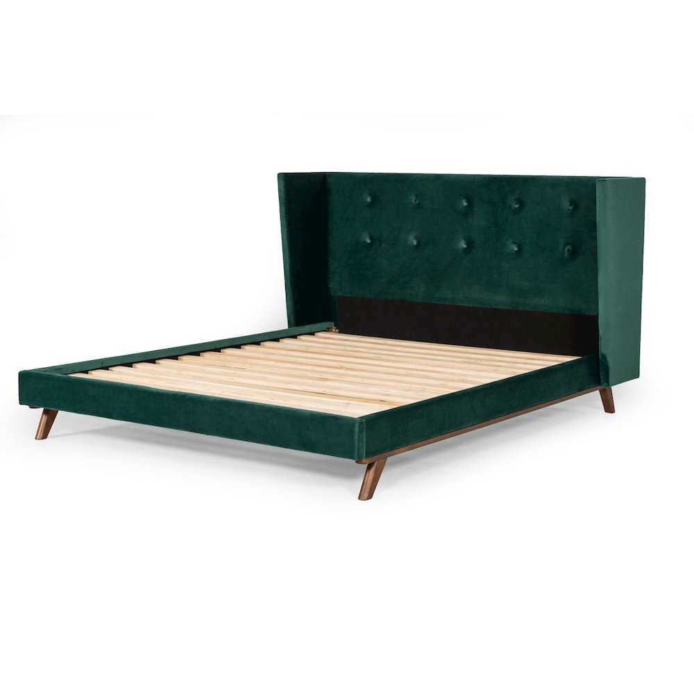 Nova Domus Durango - Queen Modern Green and Walnut Bed. Picture 2