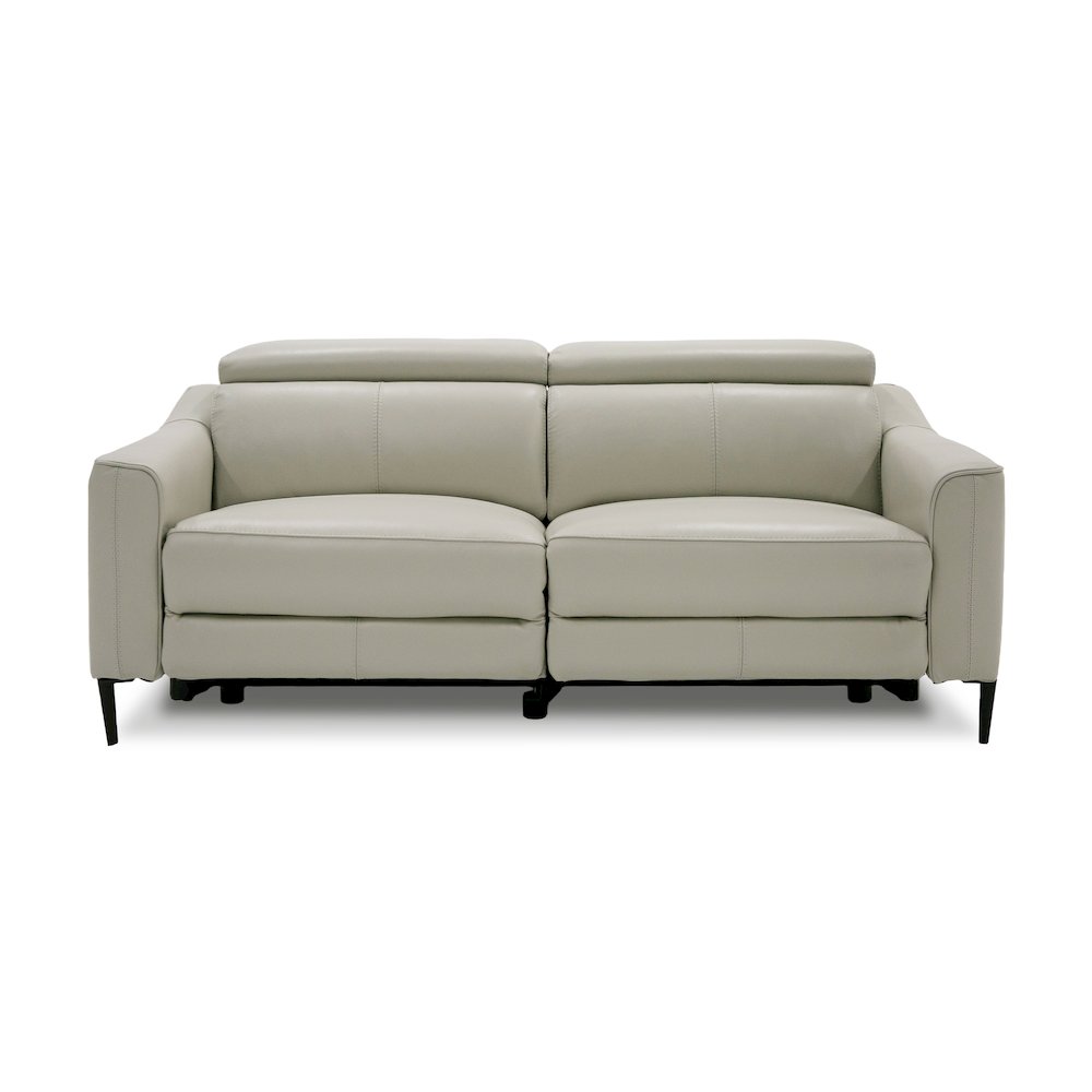 Divani Casa Eden - Modern Grey Leather Sofa. Picture 1