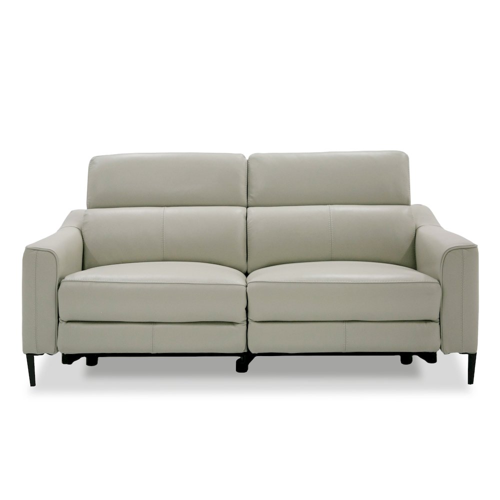 Divani Casa Eden - Modern Grey Leather Sofa. Picture 3