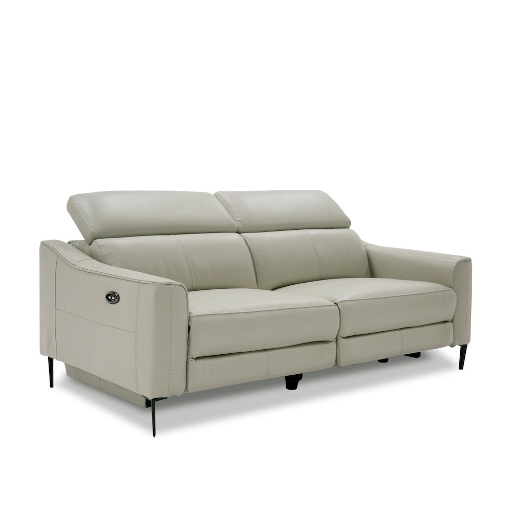 Divani Casa Eden - Modern Grey Leather Sofa. Picture 4