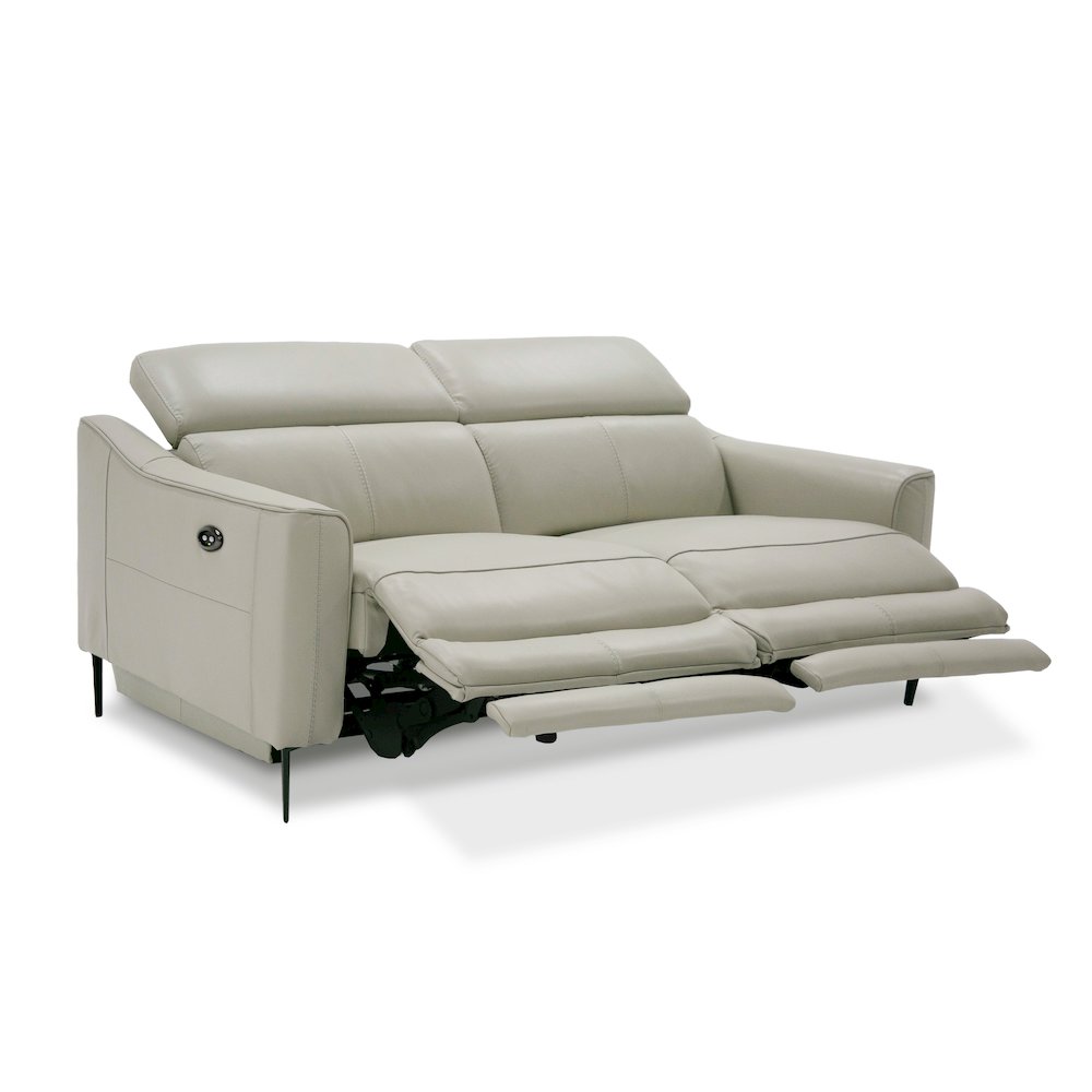 Divani Casa Eden - Modern Grey Leather Sofa. Picture 5
