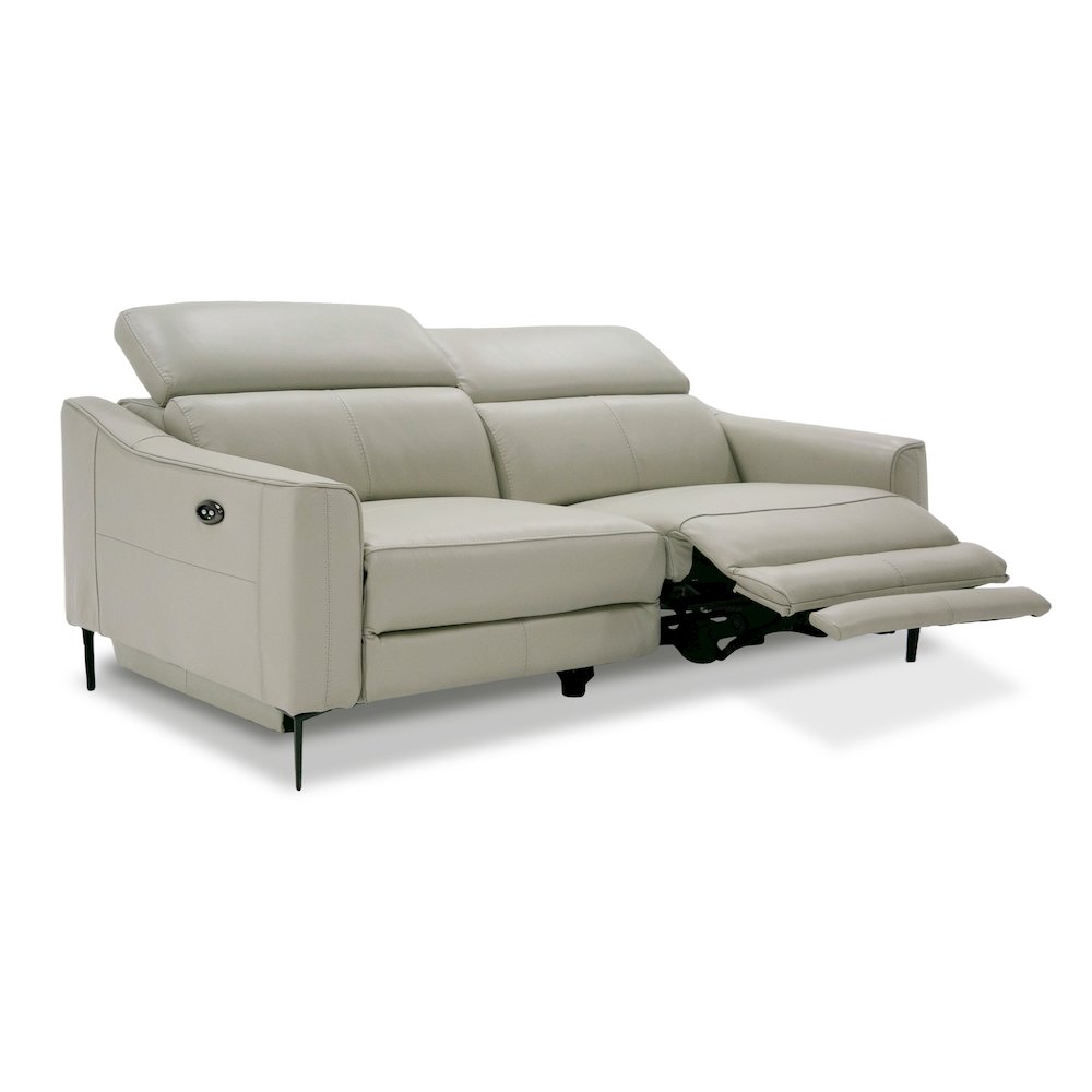 Divani Casa Eden - Modern Grey Leather Sofa. Picture 2