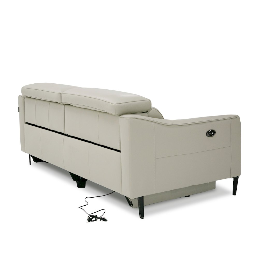Divani Casa Eden - Modern Grey Leather Sofa. Picture 7