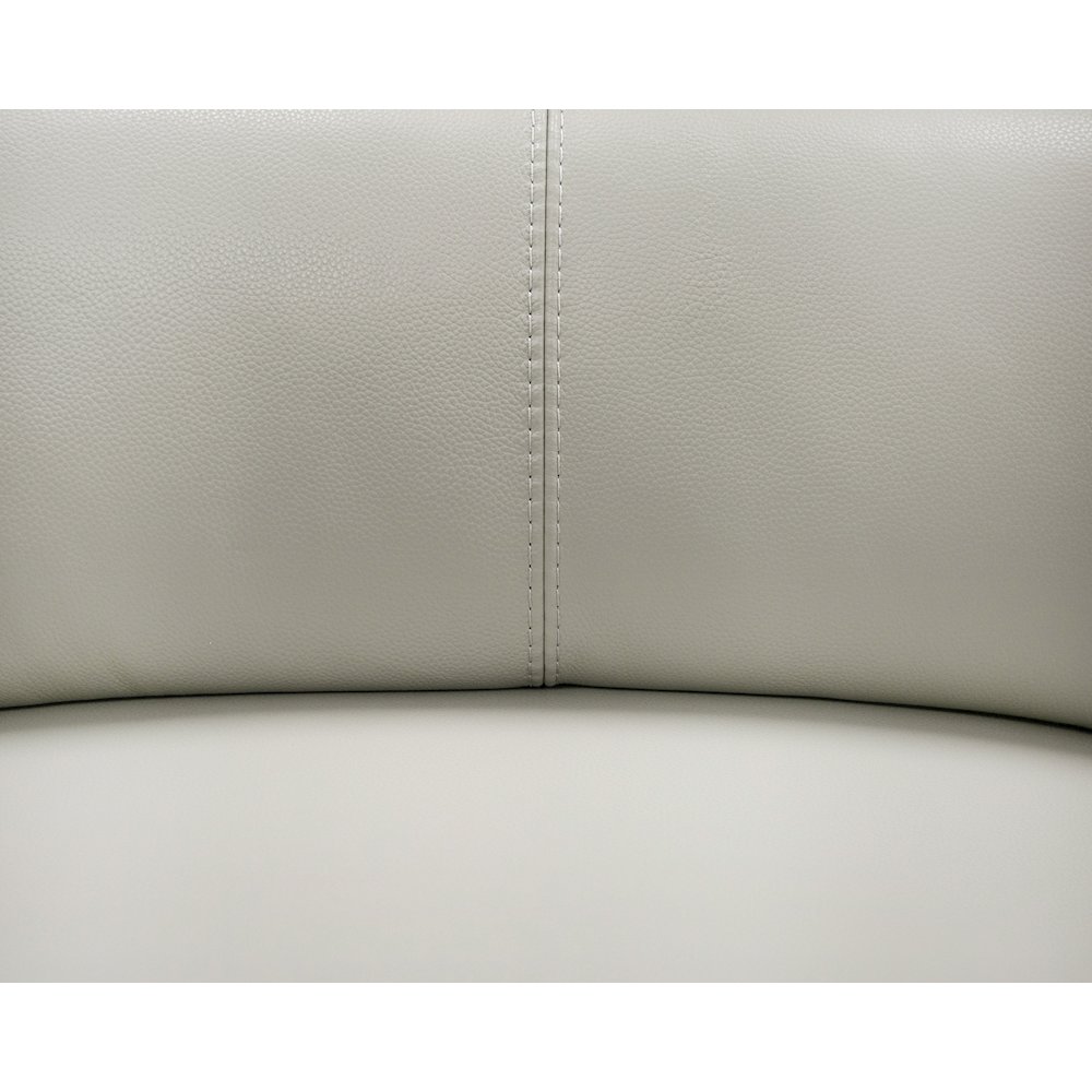 Divani Casa Eden - Modern Grey Leather Armchair. Picture 7