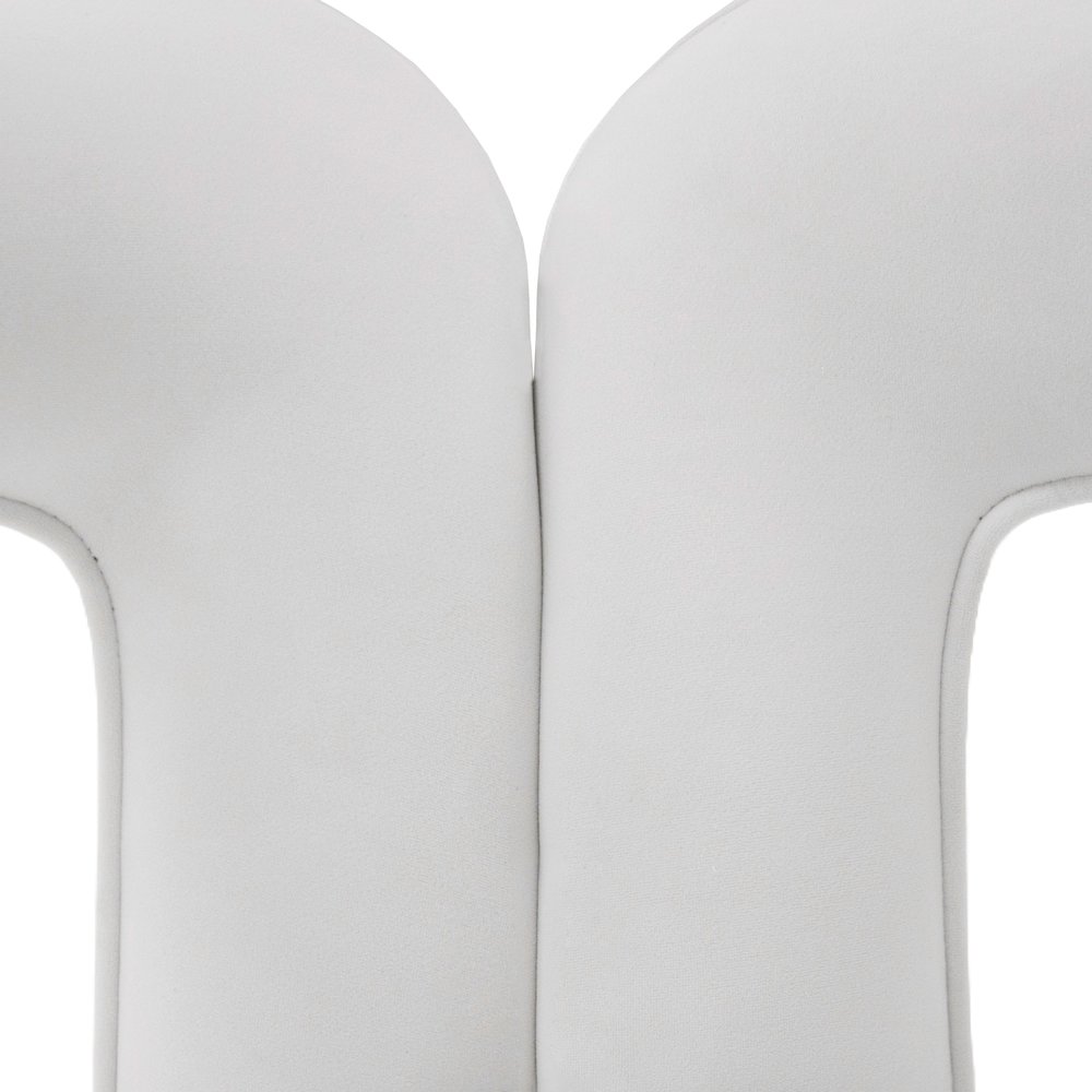 Ellen - Glam White Velvet Dining Chair. Picture 3