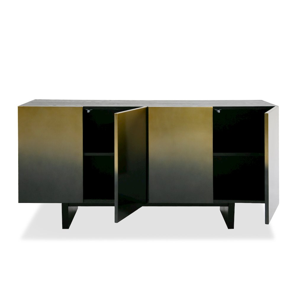 Modrest Elmira - Glam Black Ash + Gradient Stainless Steel Buffet. Picture 2