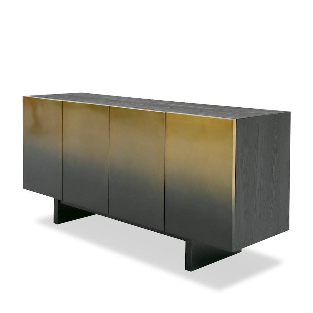 Modrest Elmira - Glam Black Ash + Gradient Stainless Steel Buffet. Picture 3