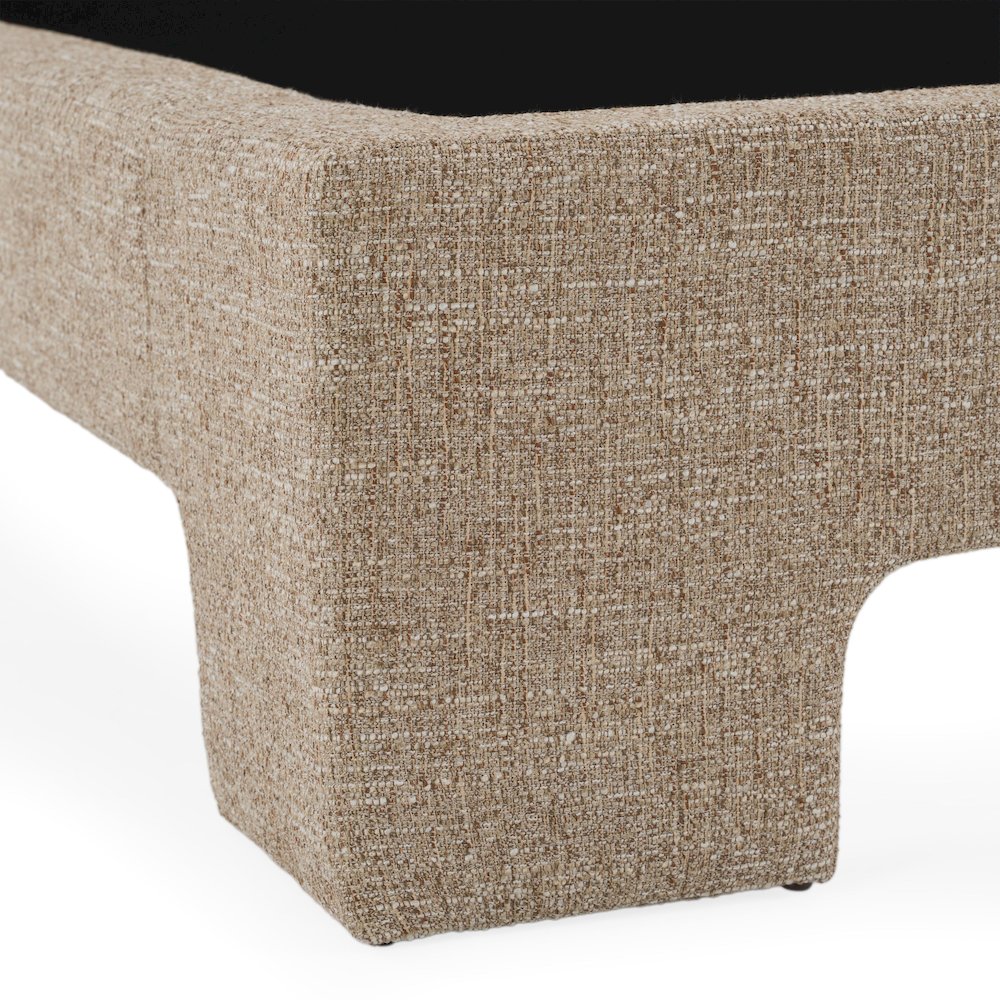 Emilio - Modern Beige Fabric Eastern King Bed. Picture 6