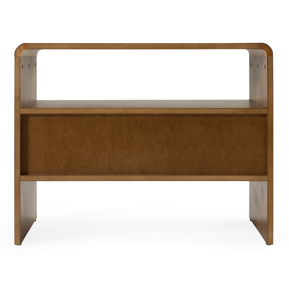 Emilio - Modern Natural Burlap Walnut Nightstand. Picture 8