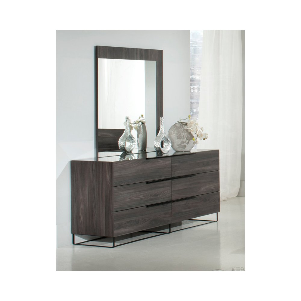 Nova Domus Enzo Italian Modern Grey Oak Dresser. Picture 2