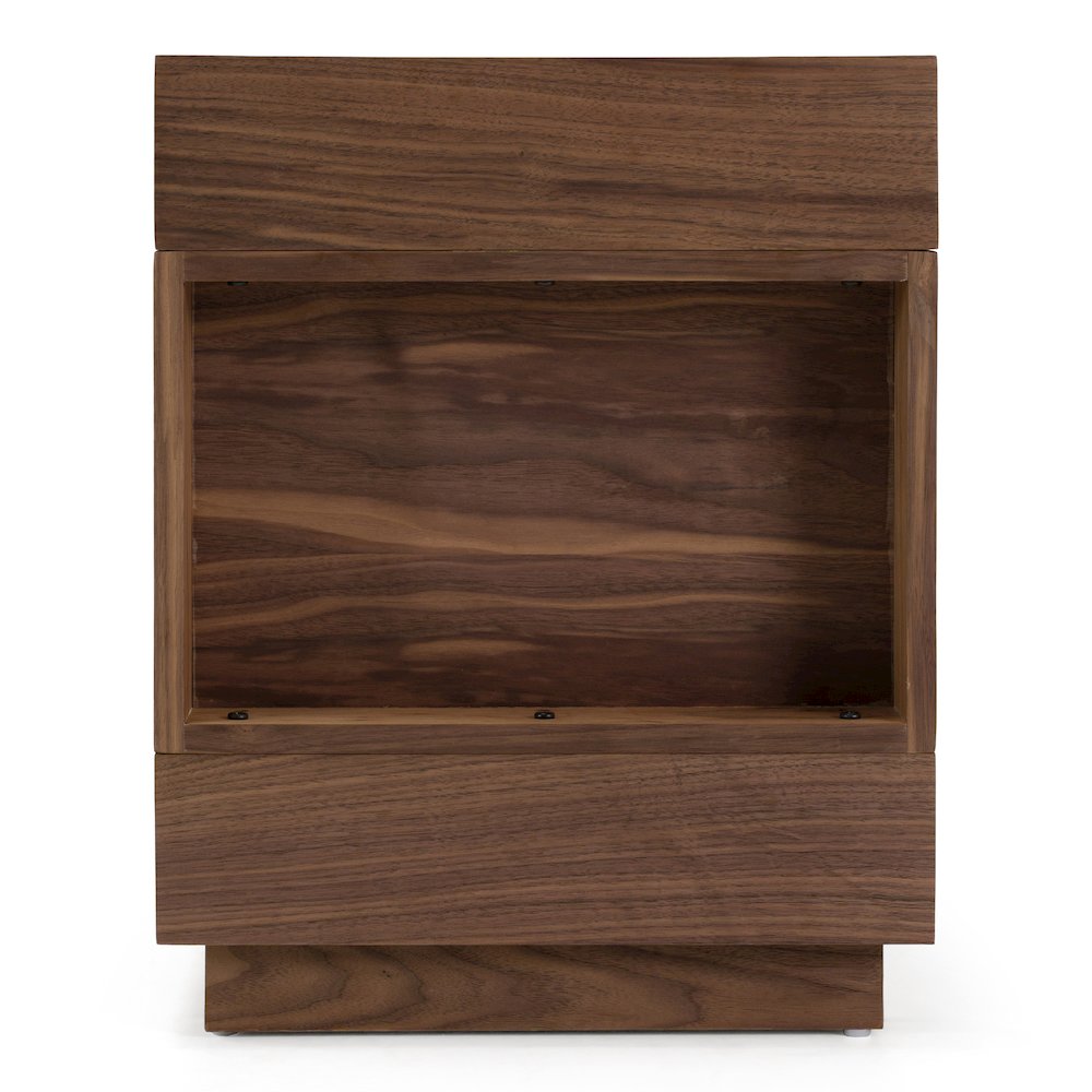 Esso - Contemporary Walnut Tall Nightstand. Picture 4