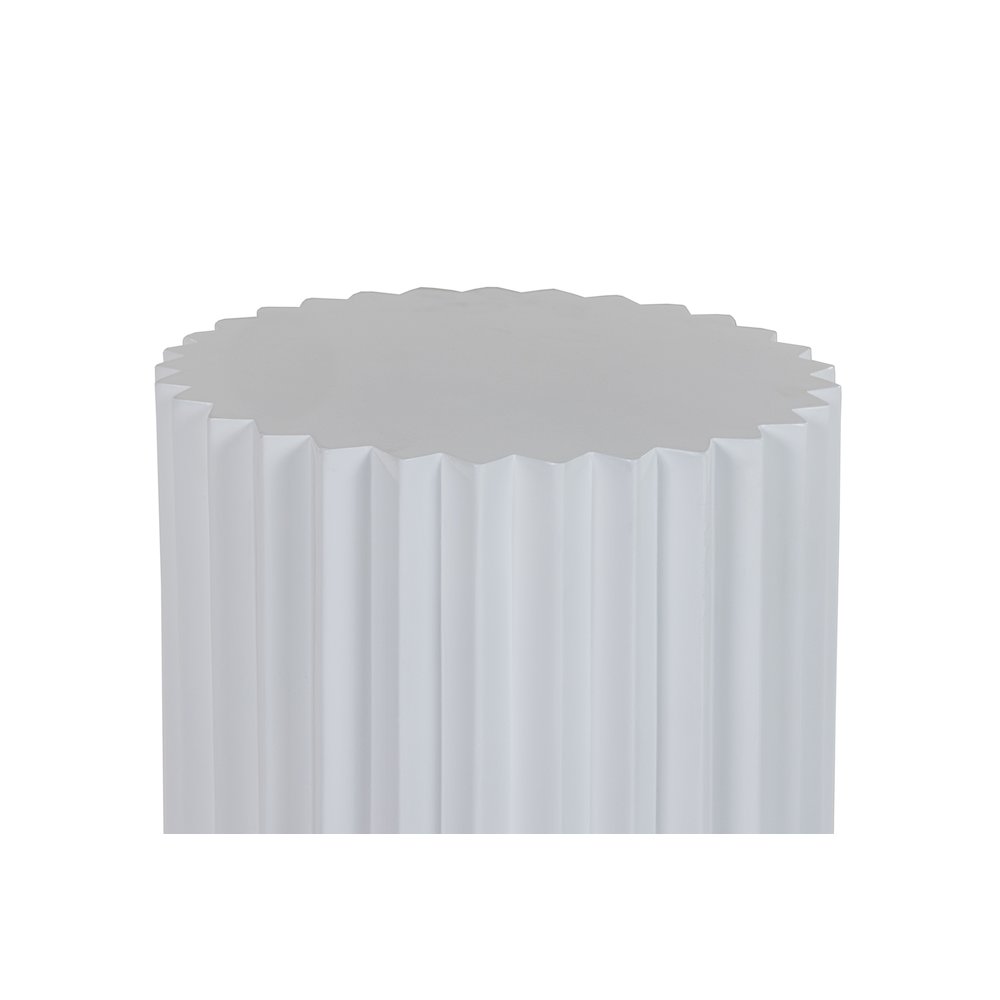 Modrest Evadale - Modern White Concrete End Table. Picture 4
