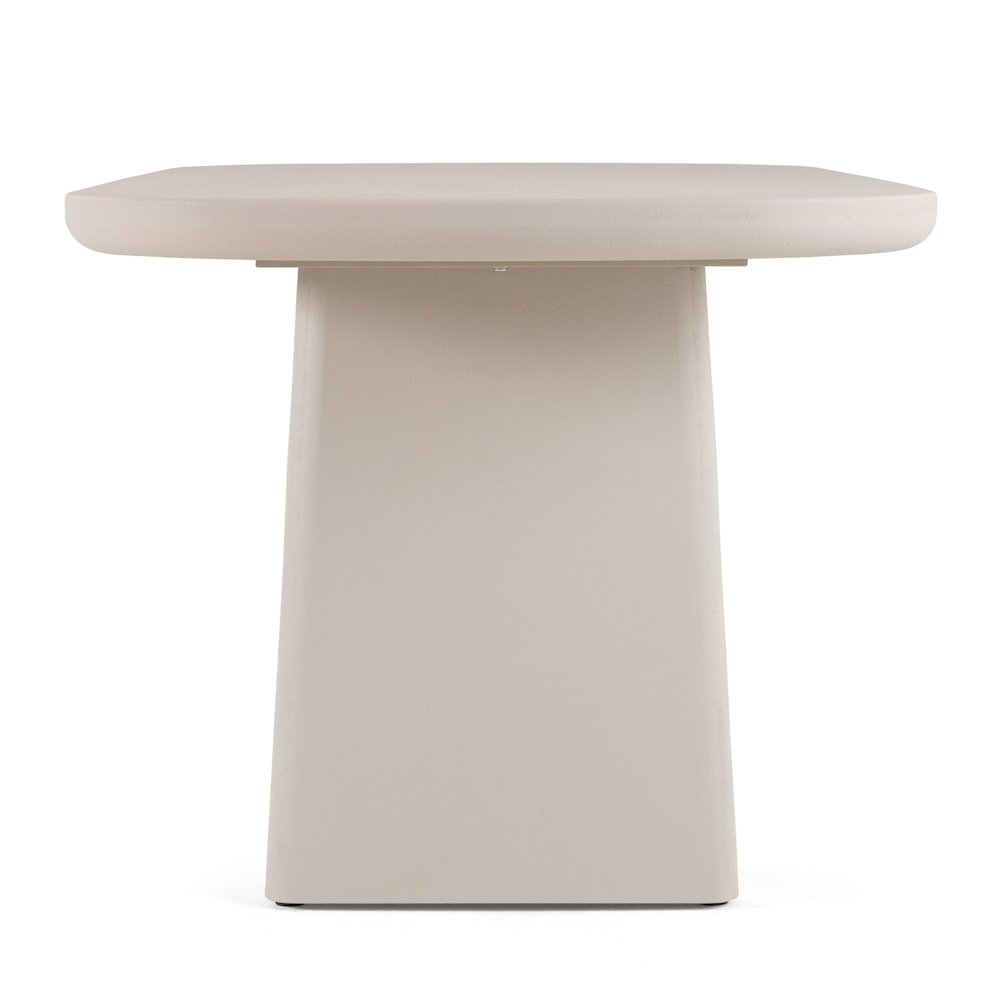 Evermore - Modern Grey Faux Cement Oval Dining Table. Picture 3