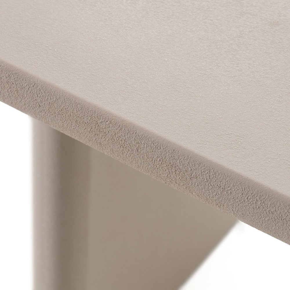 Evermore - Modern Grey Faux Cement Oval Dining Table. Picture 6