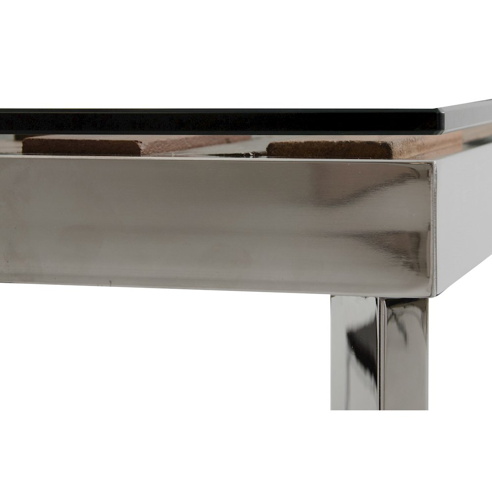 Santiago Modern Rectangular Wood Mosaic Dining Table. Picture 4
