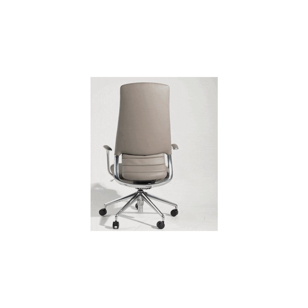 Pickard - Modern Grey Leather Executive Office Chair. Picture 8