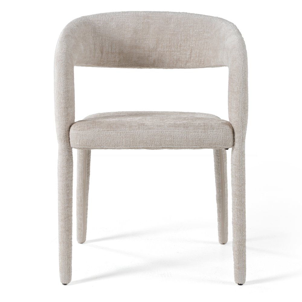 Modrest Faerron - Modern Light Grey Fabric Dining Chair. Picture 2