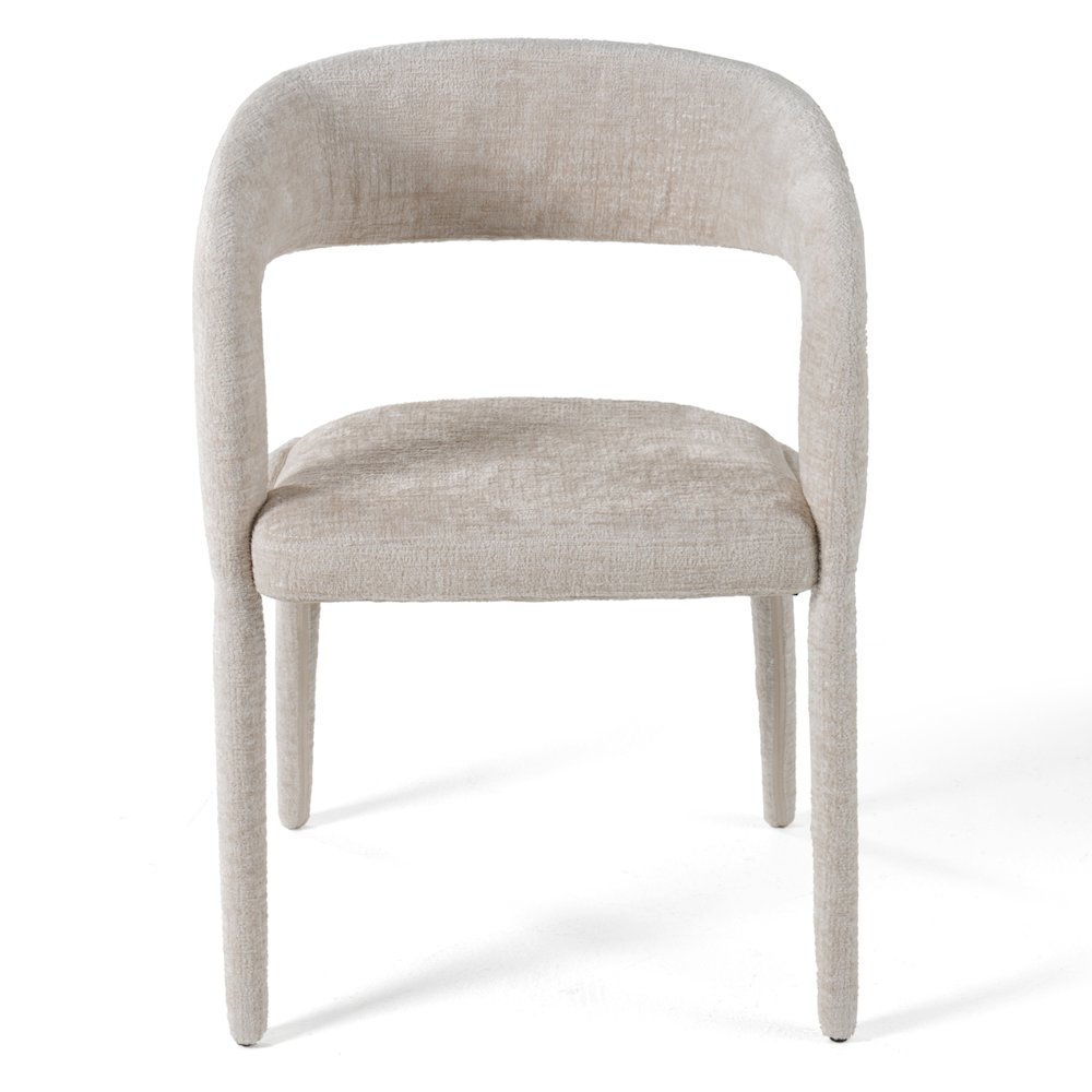 Modrest Faerron - Modern Light Grey Fabric Dining Chair. Picture 3