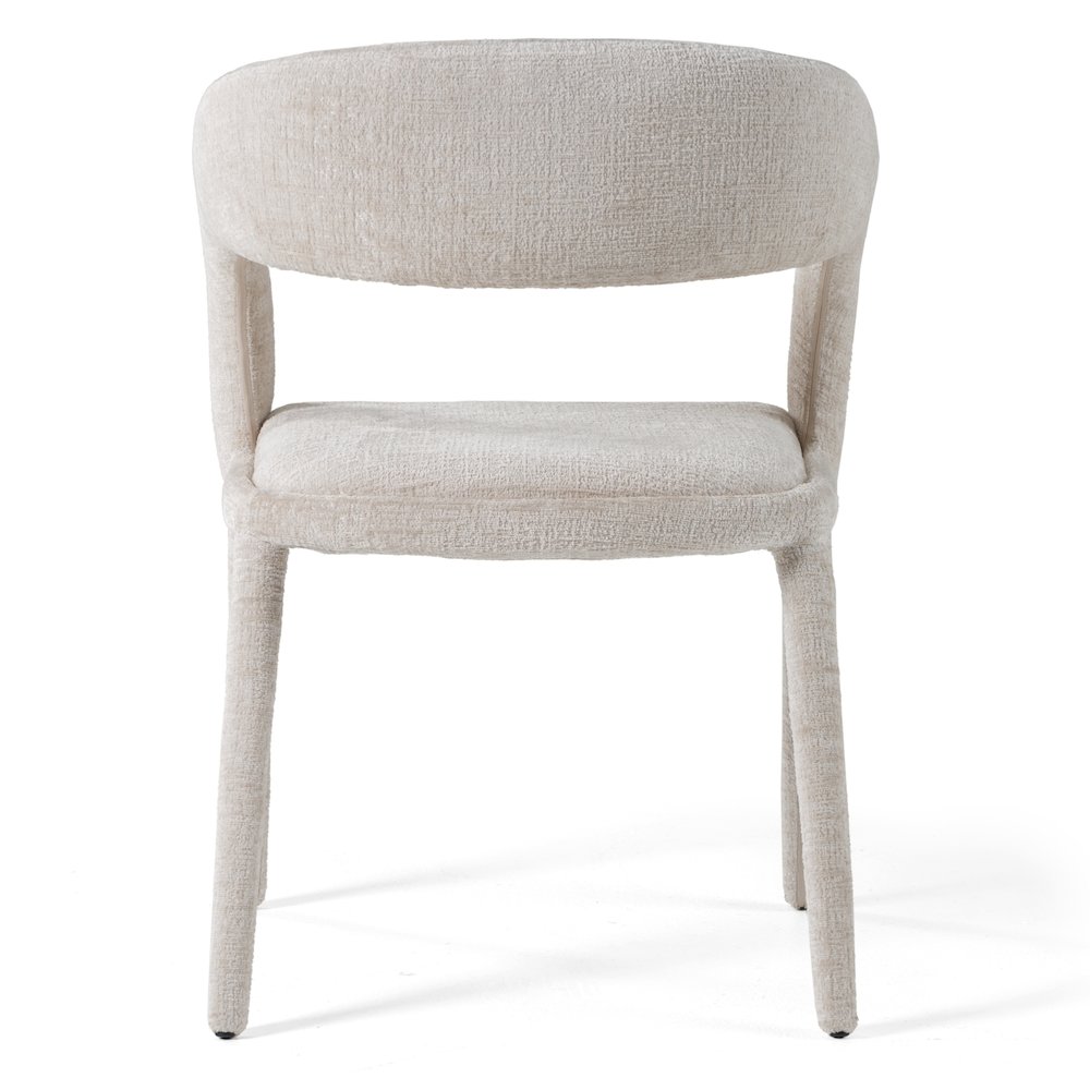 Modrest Faerron - Modern Light Grey Fabric Dining Chair. Picture 5