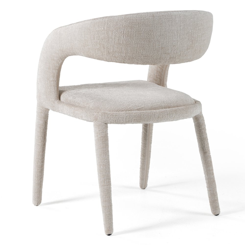 Modrest Faerron - Modern Light Grey Fabric Dining Chair. Picture 6
