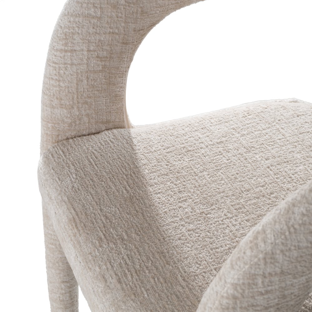 Modrest Faerron - Modern Light Grey Fabric Dining Chair. Picture 7