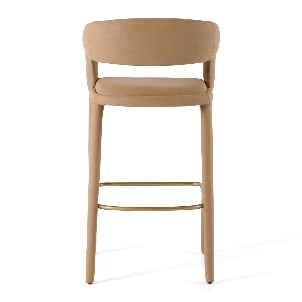 Modrest Faerron - Modern Tan Leatherette Bar Chair. Picture 4