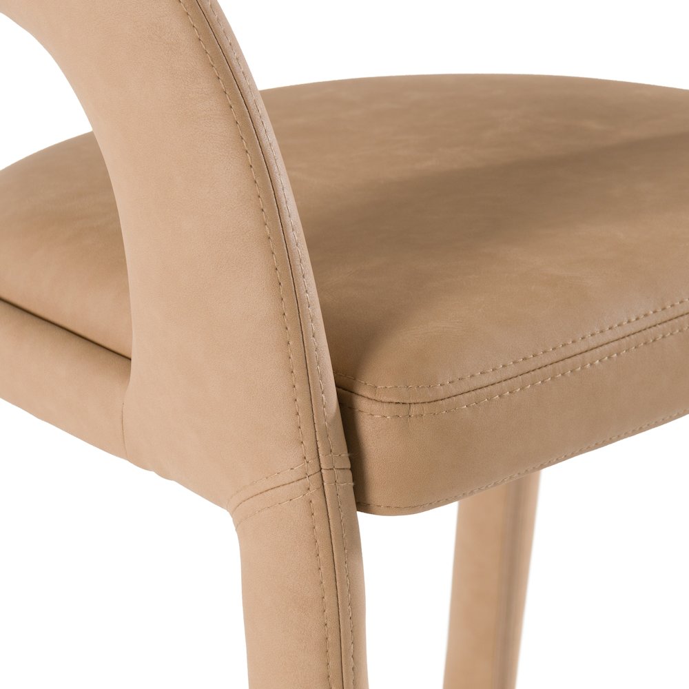 Modrest Faerron - Modern Tan Leatherette Bar Chair. Picture 6