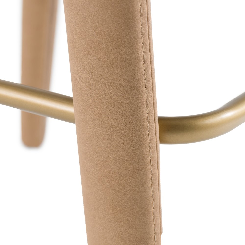 Modrest Faerron - Modern Tan Leatherette Bar Chair. Picture 7