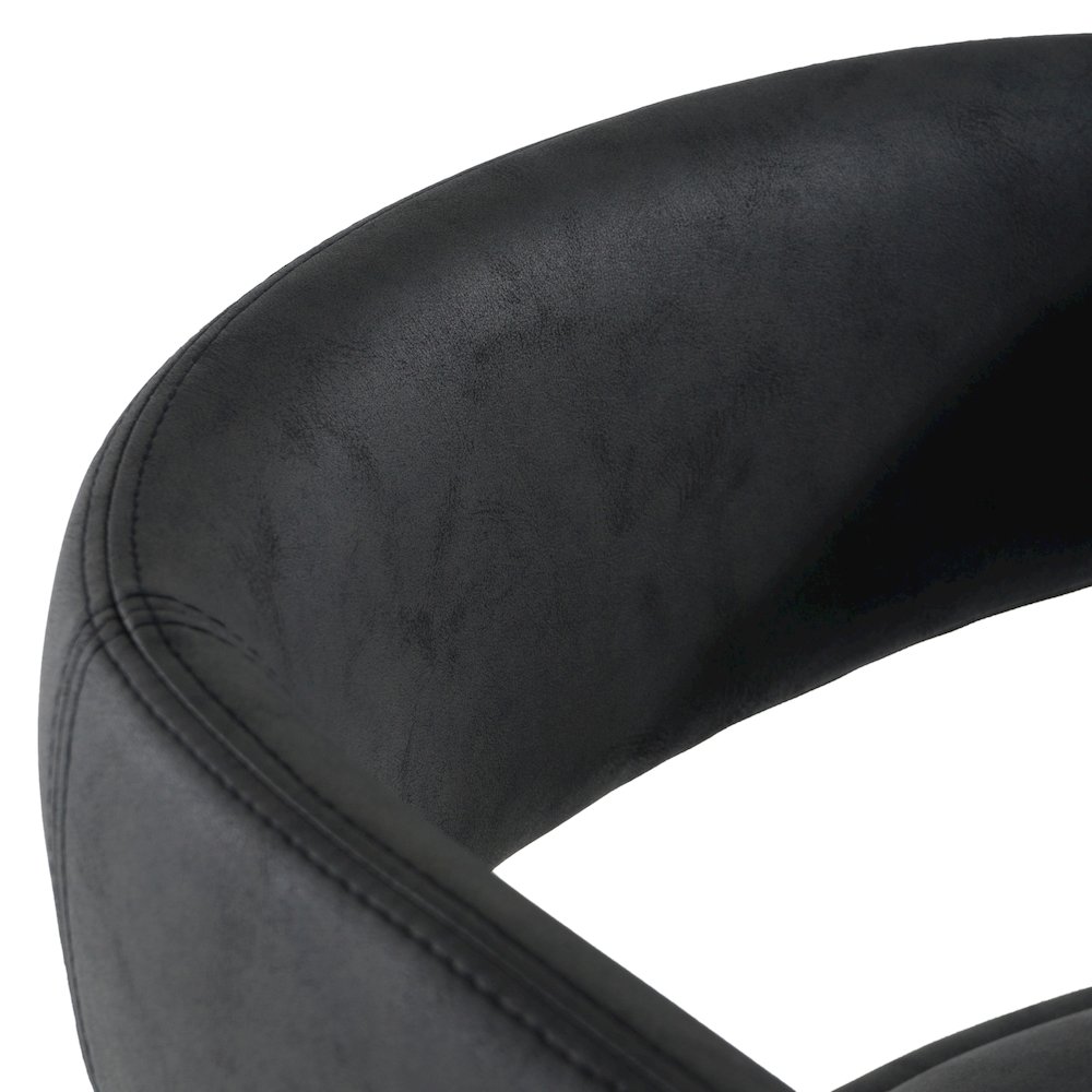 Modrest Faerron - Modern Black Leatherette Bar Chair. Picture 8