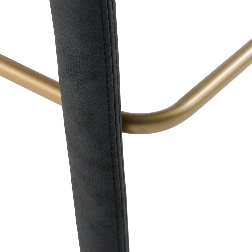Modrest Faerron - Modern Black Leatherette Bar Chair. Picture 9
