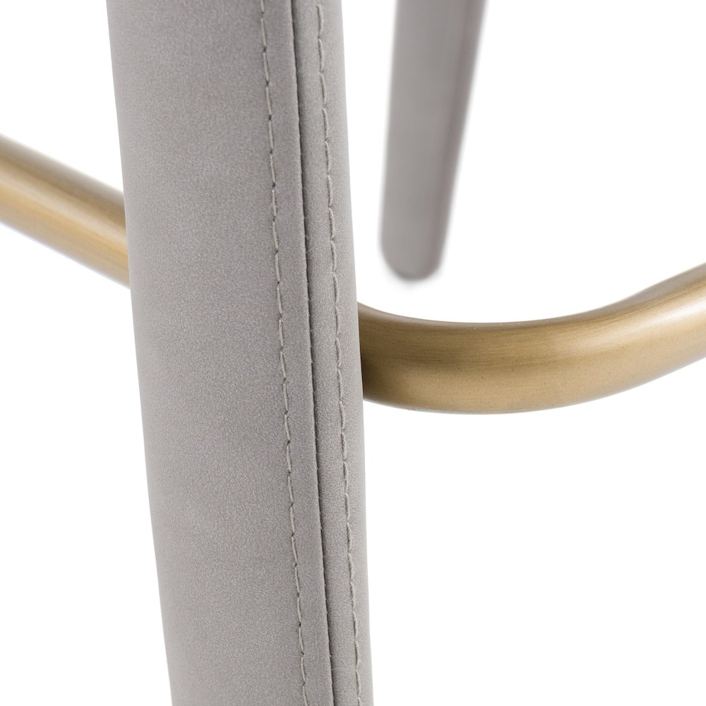 Modrest Faerron - Modern Grey Leatherette Bar Chair. Picture 8