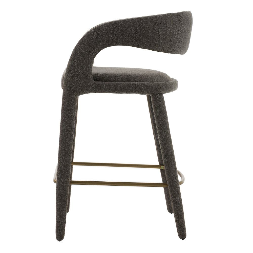Modrest Faerron - Modern Grey Fabric Counter Chair. Picture 3