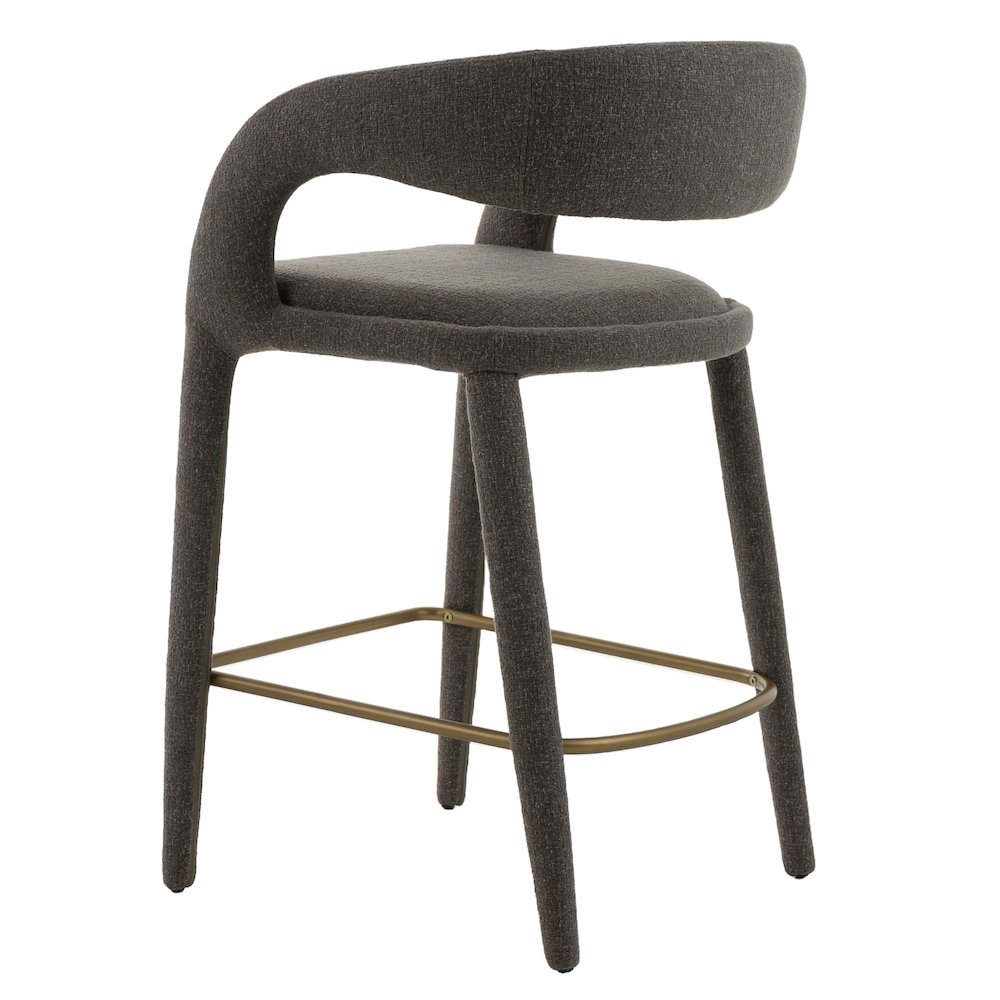Modrest Faerron - Modern Grey Fabric Counter Chair. Picture 5