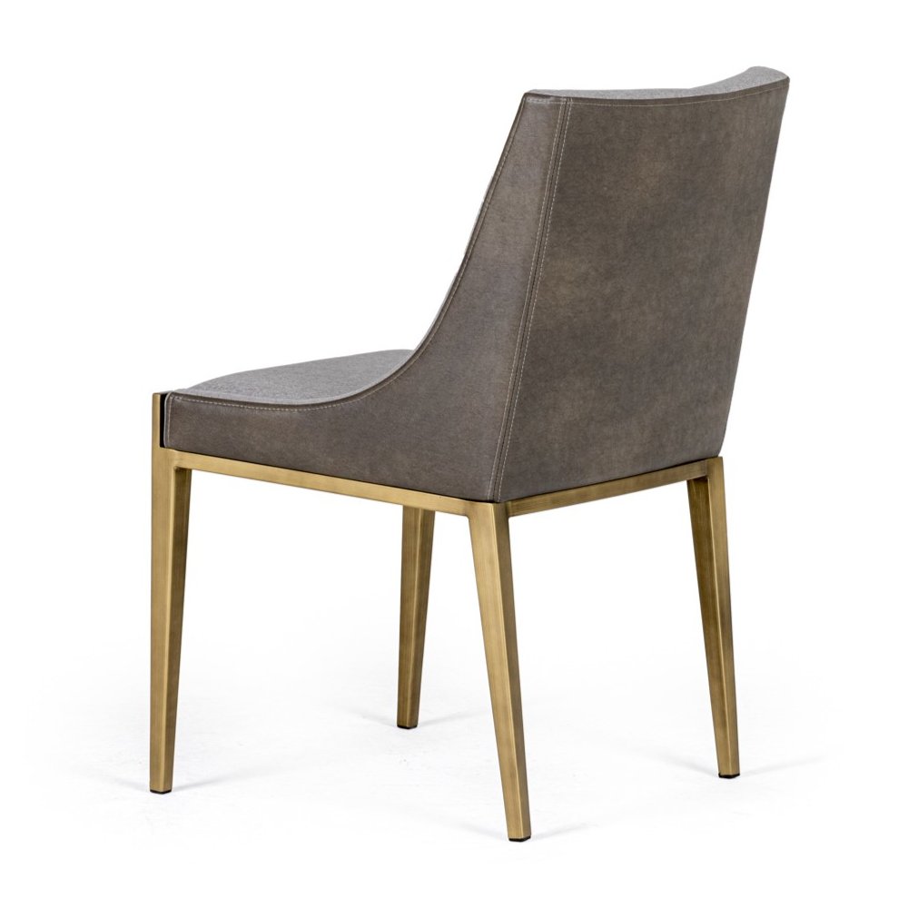 Fairview - Modern Grey and Brass Dining Chair. Picture 6
