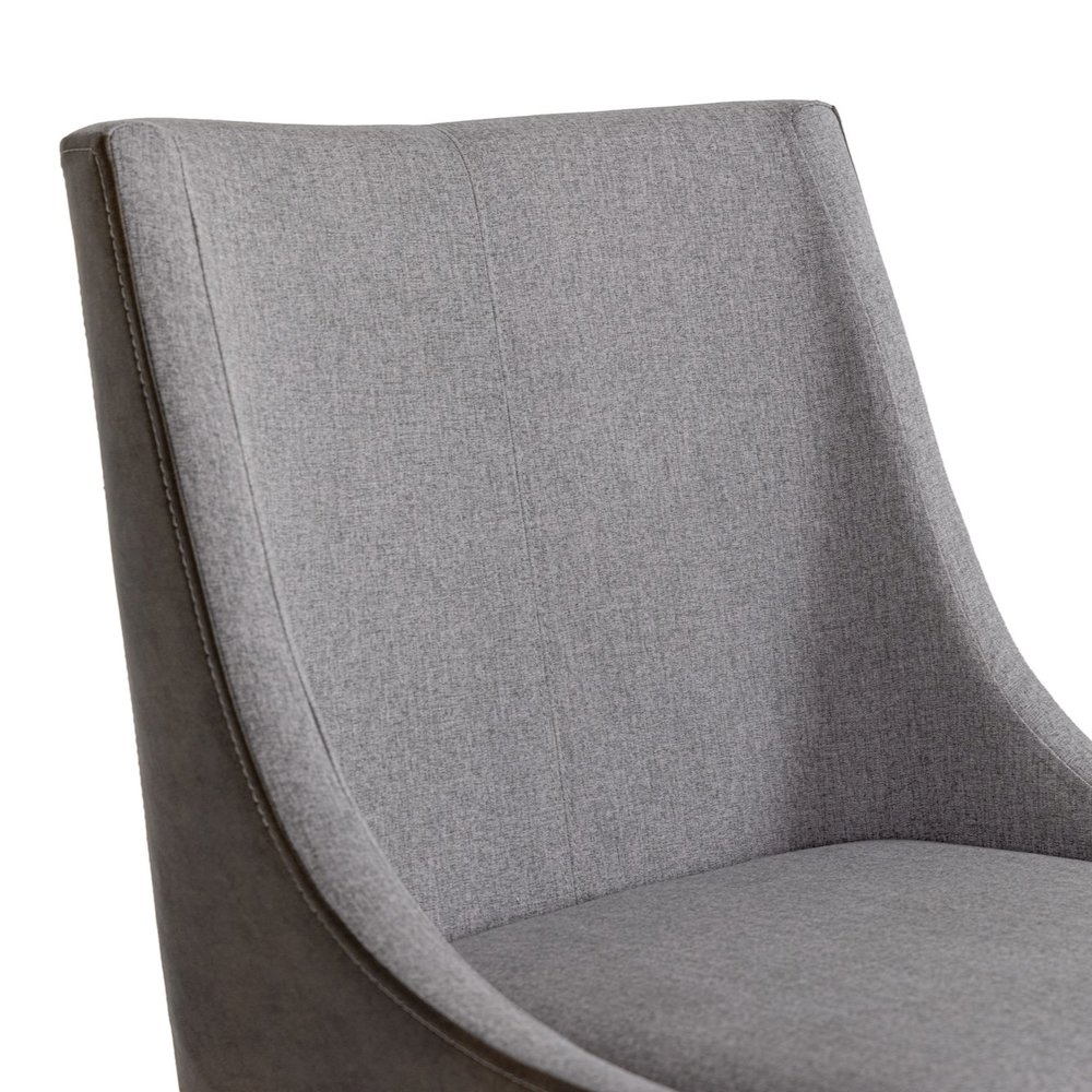 Fairview - Modern Grey and Brass Dining Chair. Picture 7