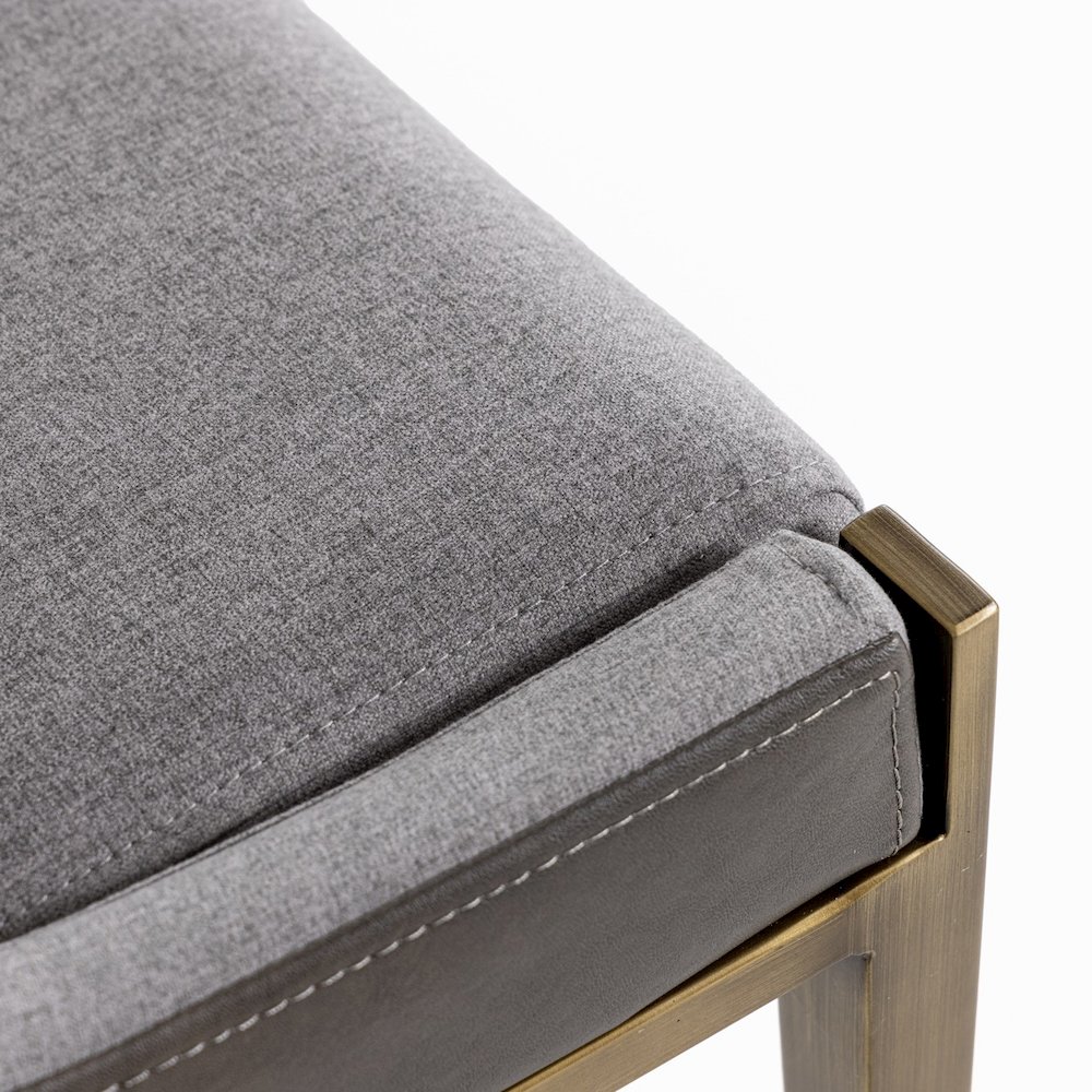 Fairview - Modern Grey and Brass Dining Chair. Picture 8