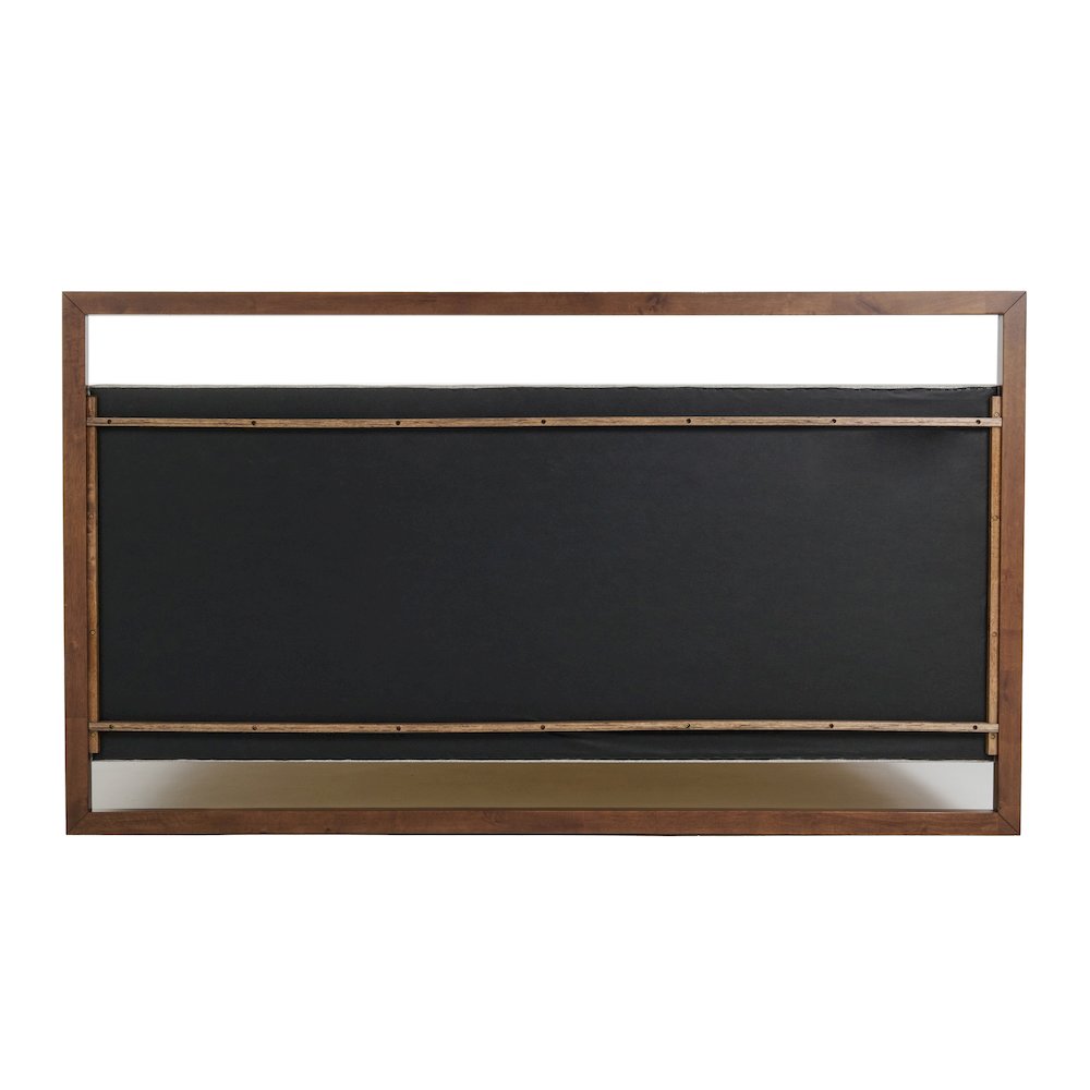 Falcor - Modern Grey Fabric and Walnut Veneer Eastern King Bed. Picture 6