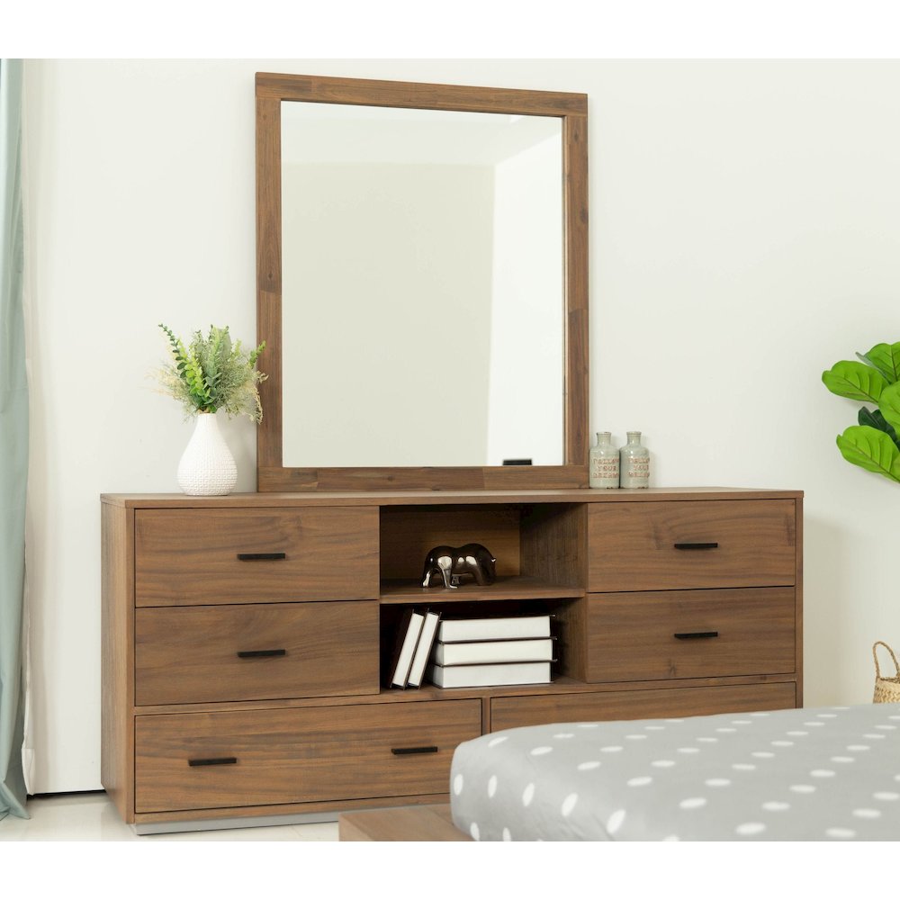 Nova Domus Fantasia - Contemporary Walnut Mirror. Picture 2