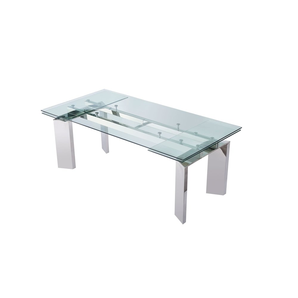 Modrest Viking - Modern Extendable Glass Dining Table. Picture 2