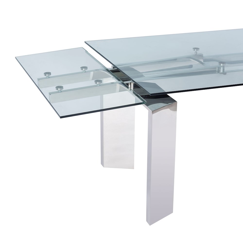 Modrest Viking - Modern Extendable Glass Dining Table. Picture 3