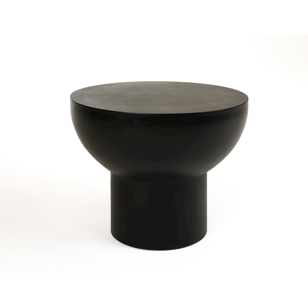 Modrest Fate - Modern Black Concrete End Table. Picture 1