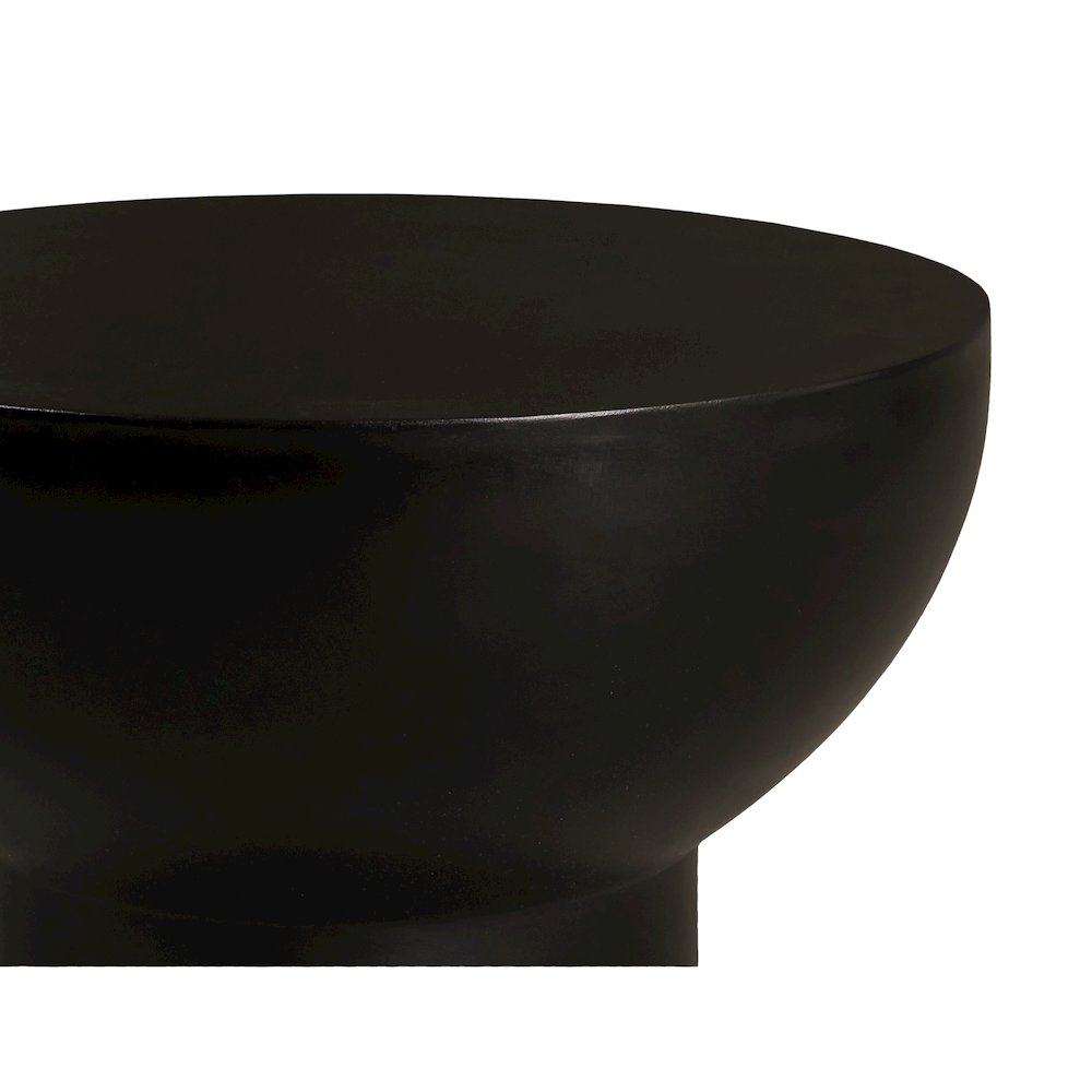 Modrest Fate - Modern Black Concrete End Table. Picture 5