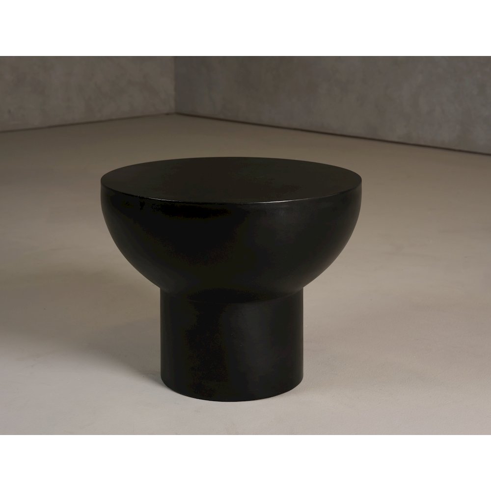 Modrest Fate - Modern Black Concrete End Table. Picture 6