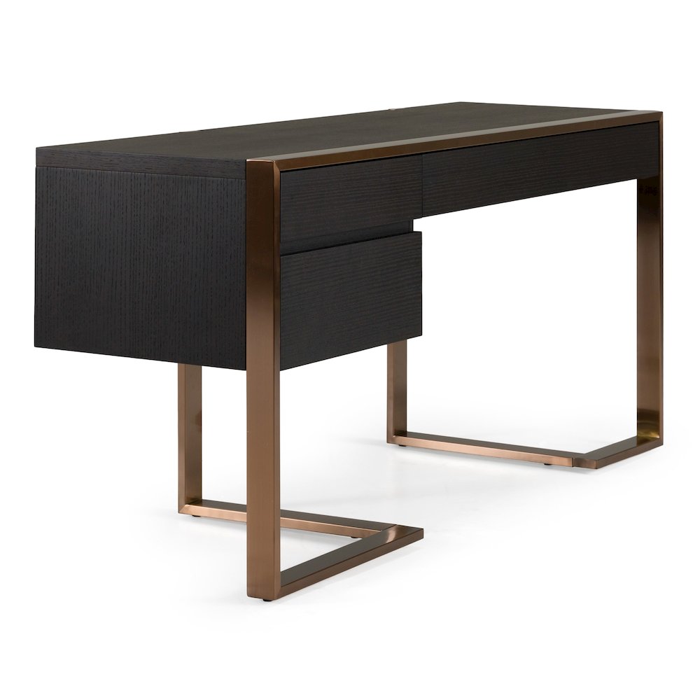 Modern Fauna Wenge and Rosegold Desk. Picture 2
