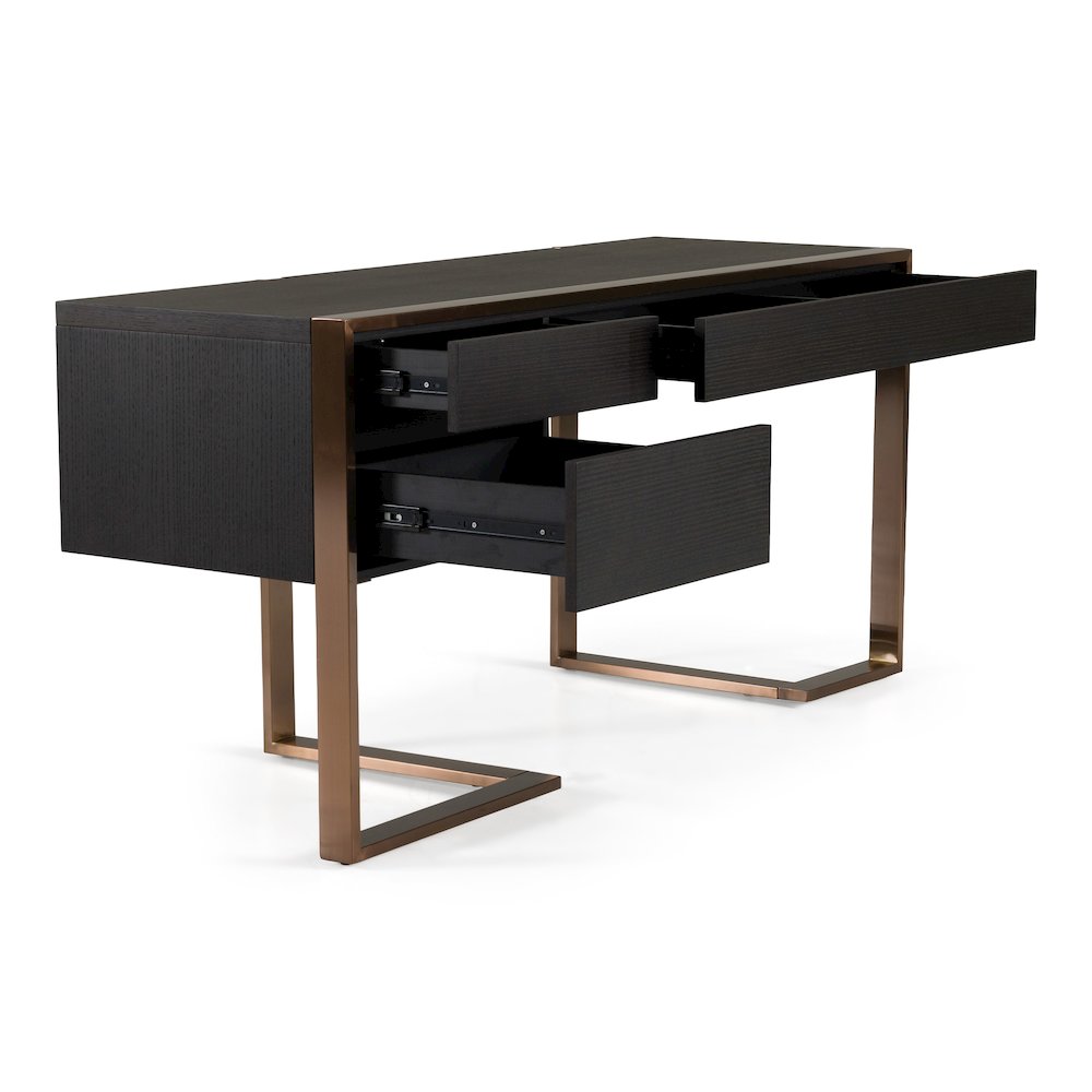 Modern Fauna Wenge and Rosegold Desk. Picture 3