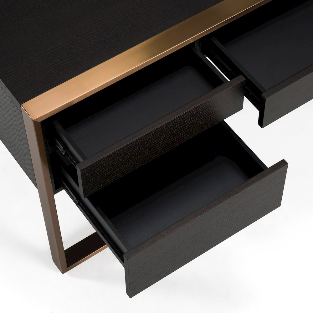 Modern Fauna Wenge and Rosegold Desk. Picture 6