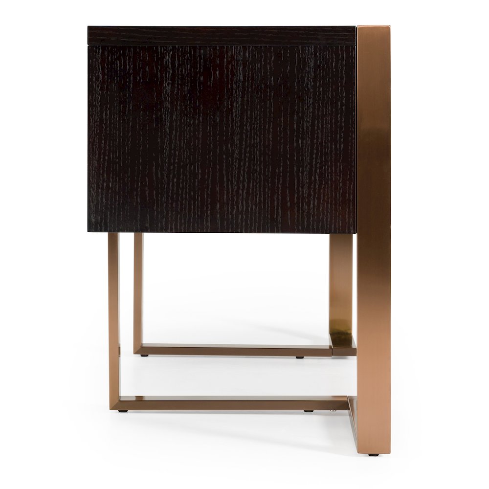Modern Fauna Wenge and Brass Desk. Picture 4