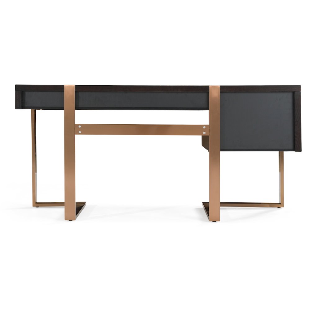 Modern Fauna Wenge and Brass Desk. Picture 5